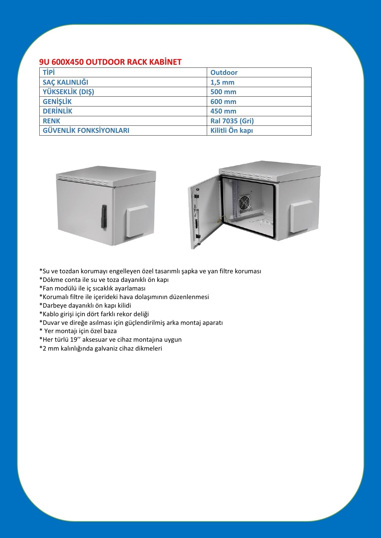 9U 600X450 OUTDOOR DATASHEET-1